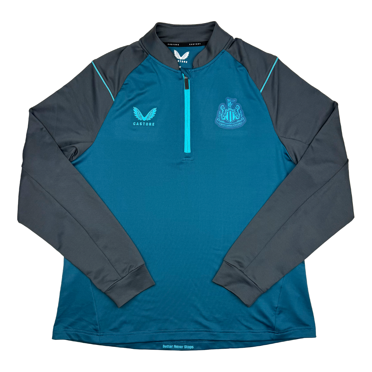 Newcastle United Quarter-Zip Teal Drill Top (2022-23) | Women's Large
