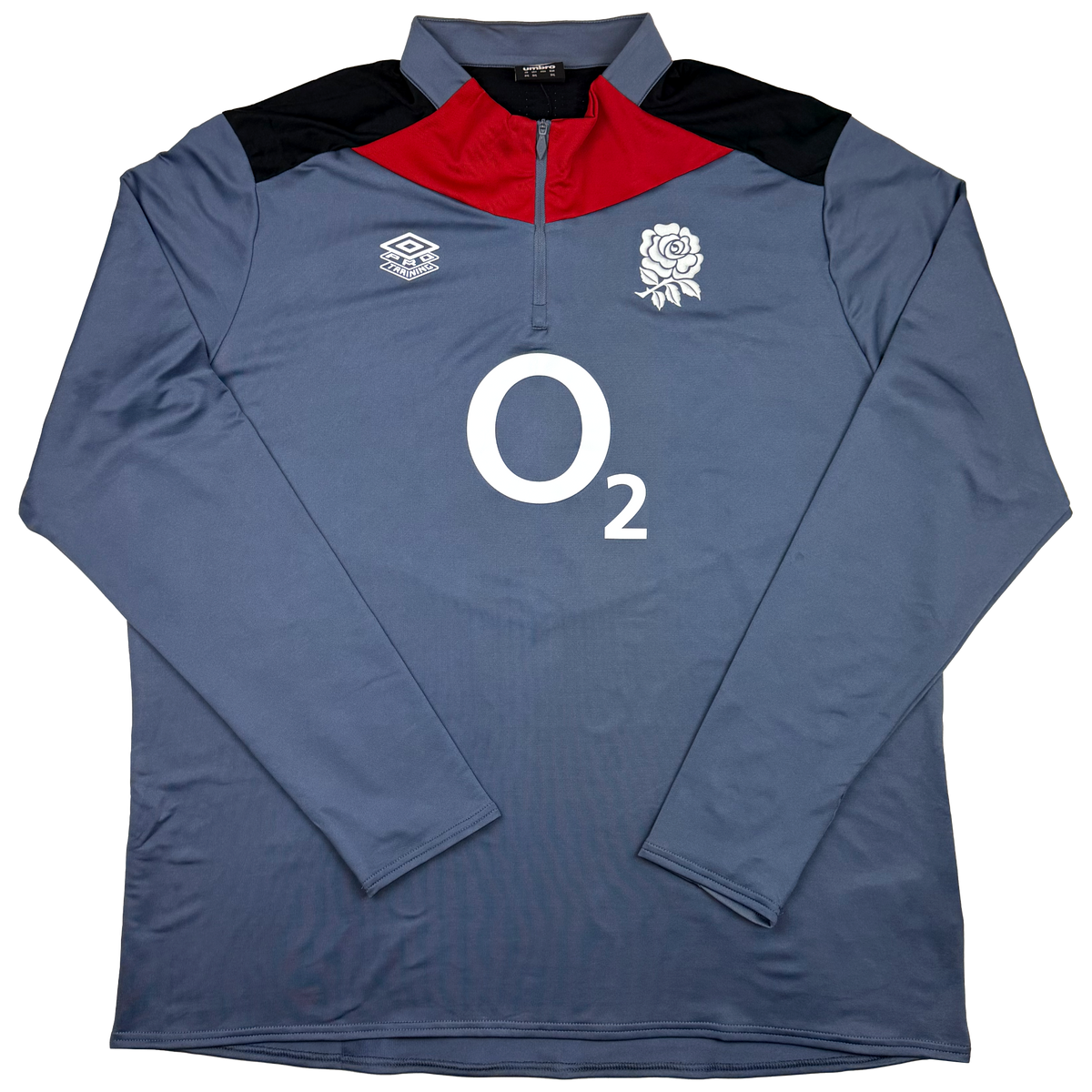 England Rugby Union Grey Quarter-Zip Mid-Layer (2024) | XXXL