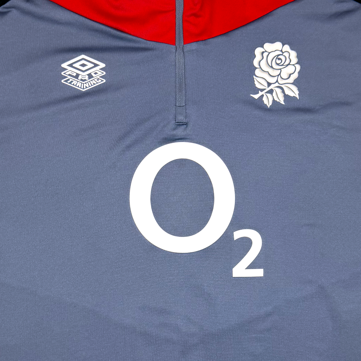 England Rugby Union Grey Quarter-Zip Mid-Layer (2024) | XXXL