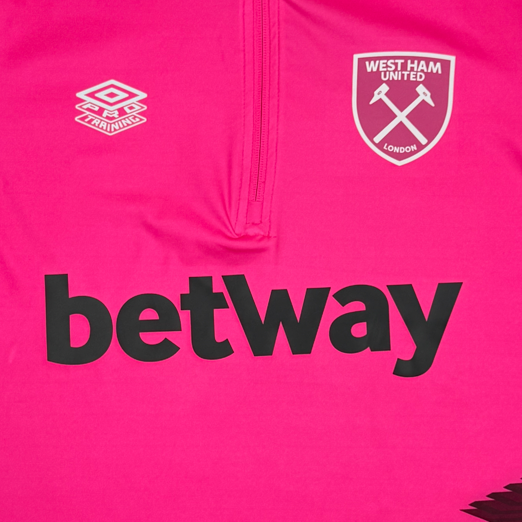 West Ham United Pink Warm-Up Top (2023-24)