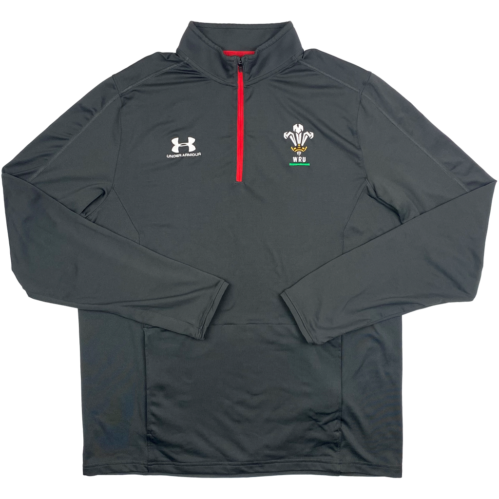 Wales Rugby Union Grey Quarter-Zip Training Top | Large