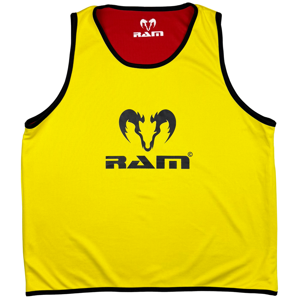 Ram Reversible Rugby Training Bib Red/Yellow | Extra Large