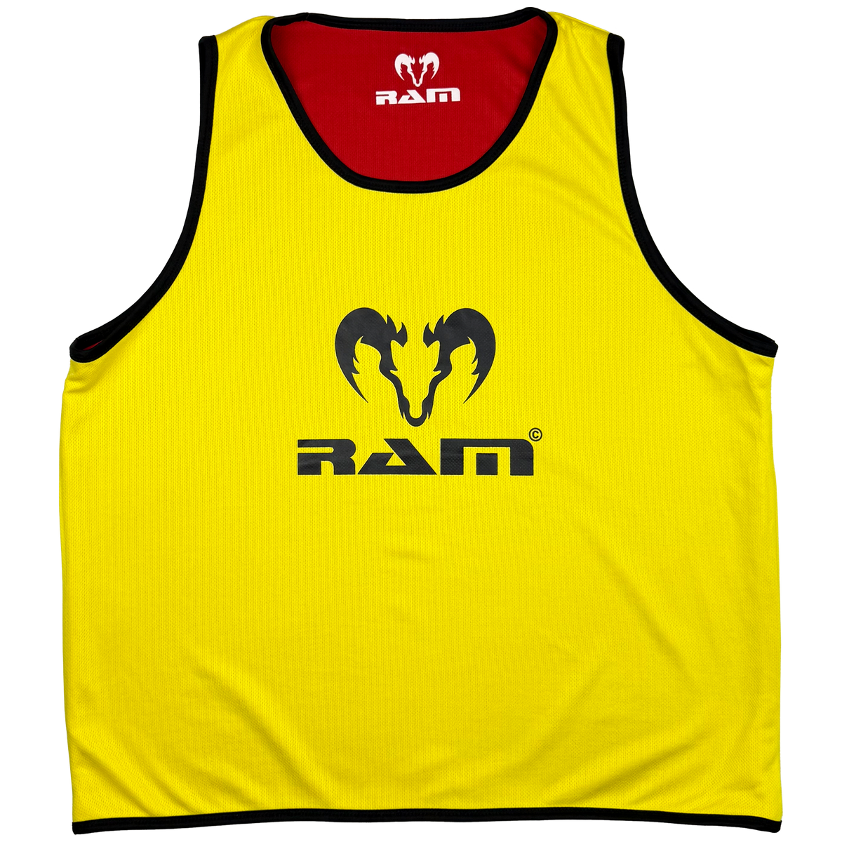 Ram Reversible Rugby Training Bib Red/Yellow | Extra Large