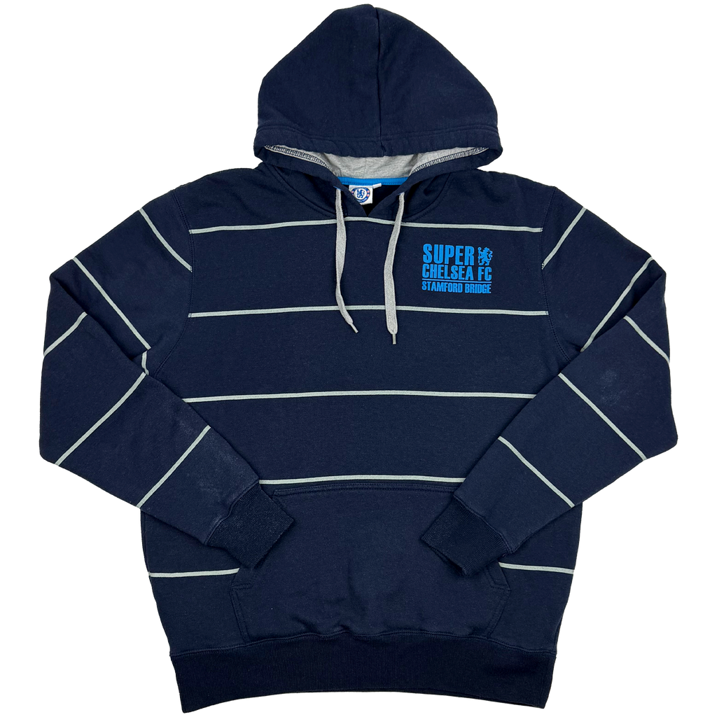 Chelsea Navy/Grey Striped Hoodie | Small
