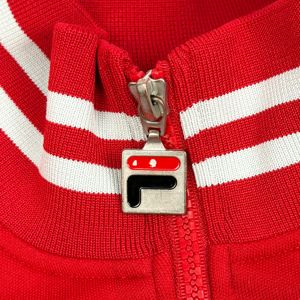 Fila White Line Red and Grey Track Top | Small