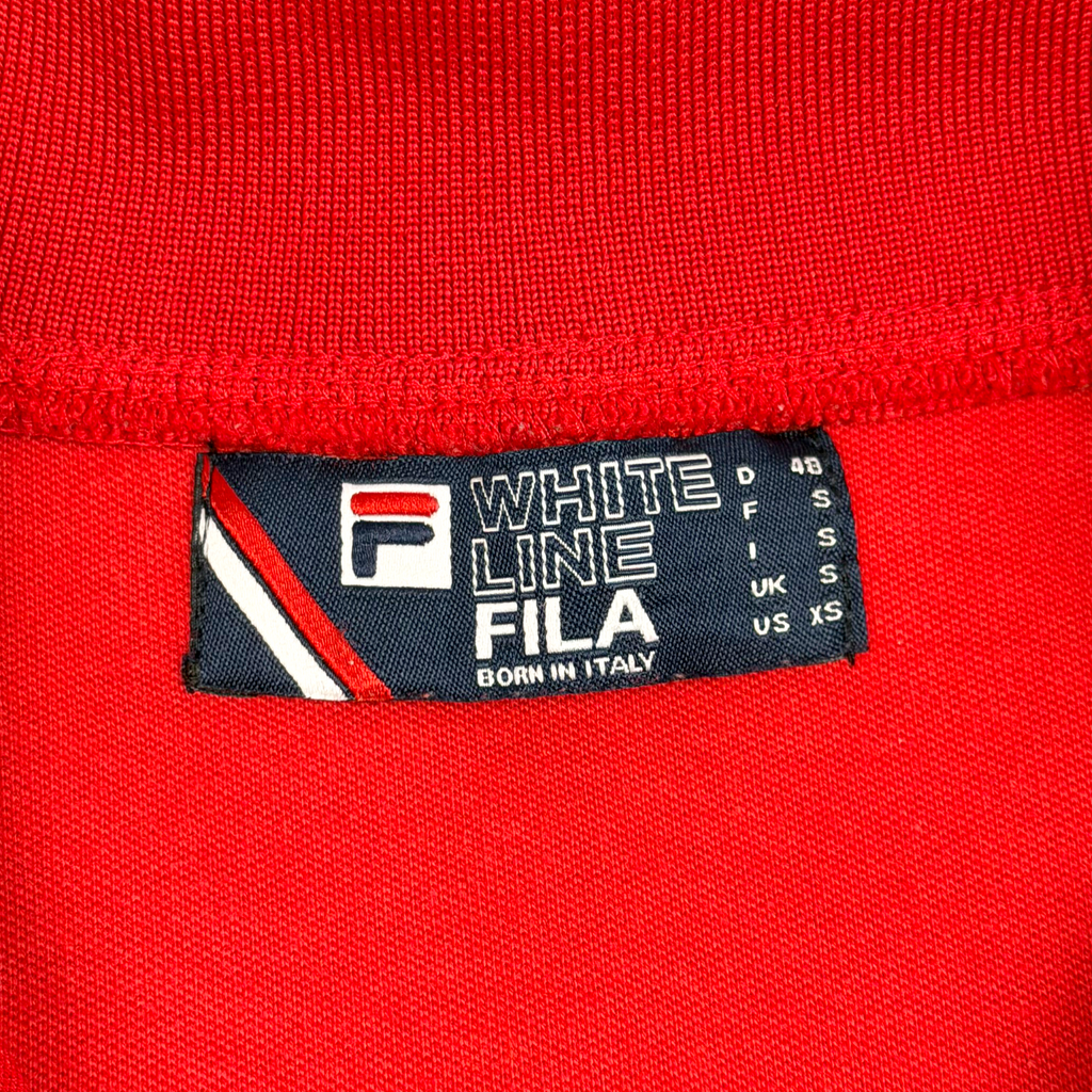 Fila White Line Red and Grey Track Top | Small