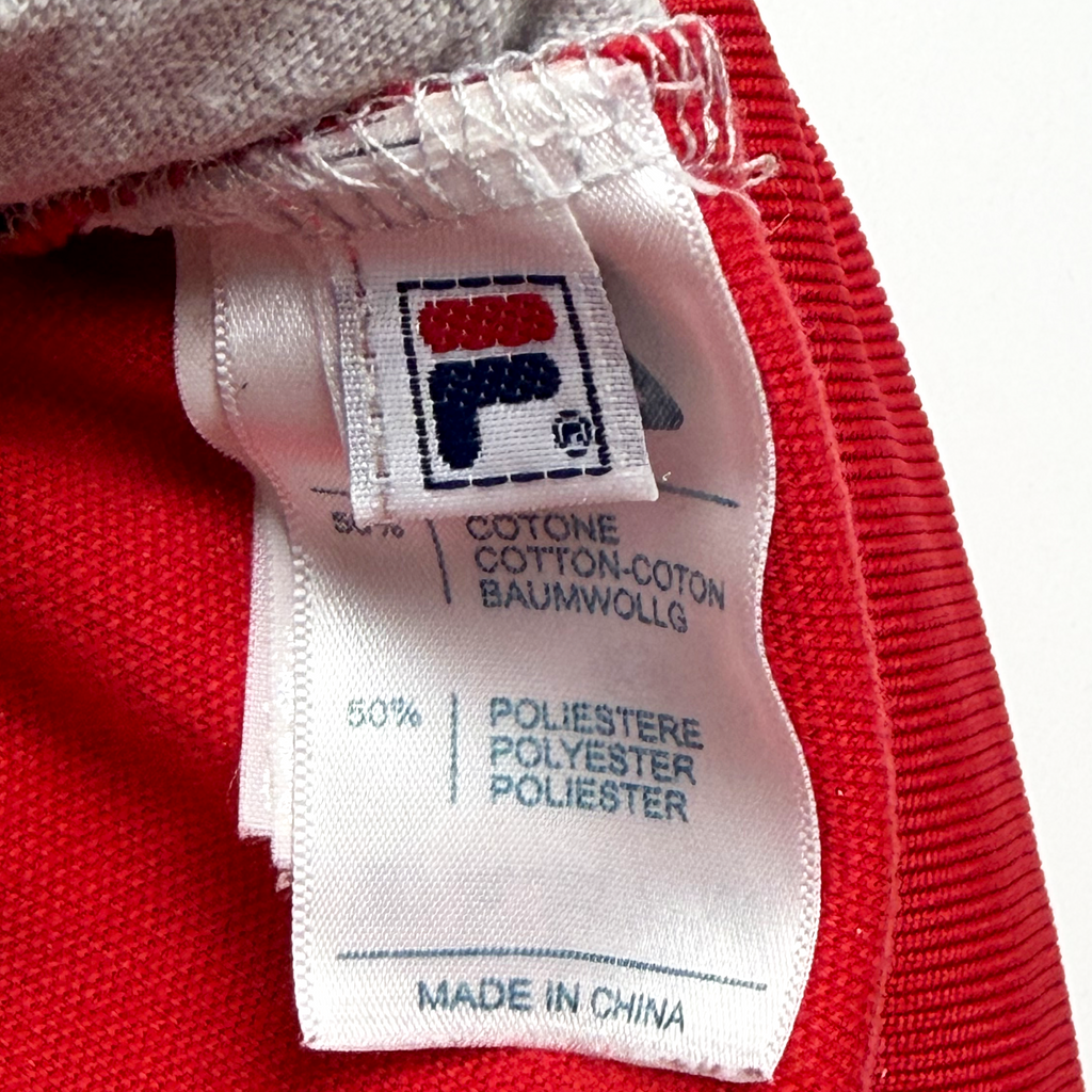 Fila White Line Red and Grey Track Top | Small