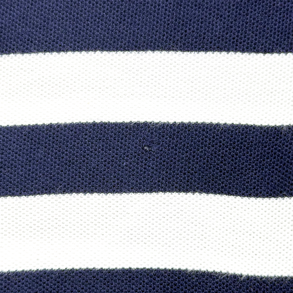 Brighton & Hove Albion Navy Striped Polo Shirt | Medium