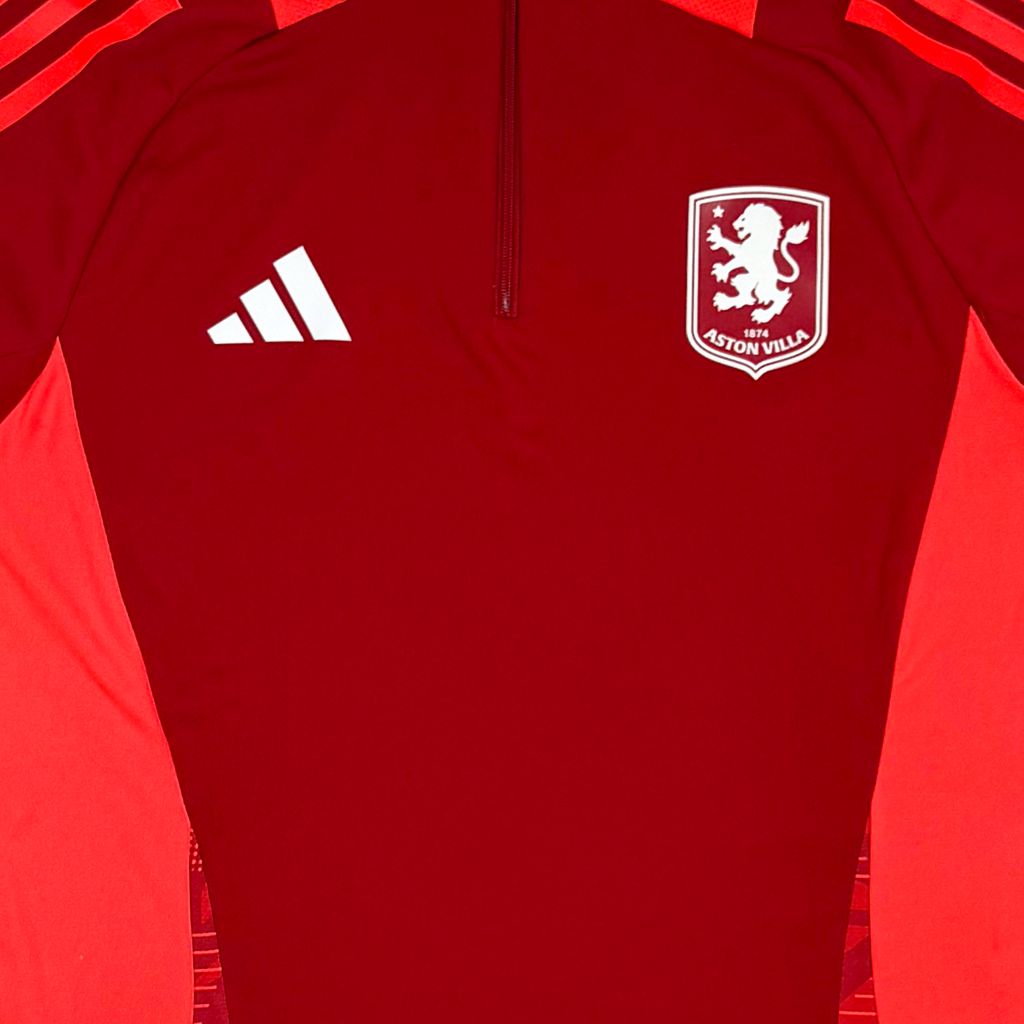 Aston Villa Red Quarter-Zip Drill Top (2023-24) | Women’s Small